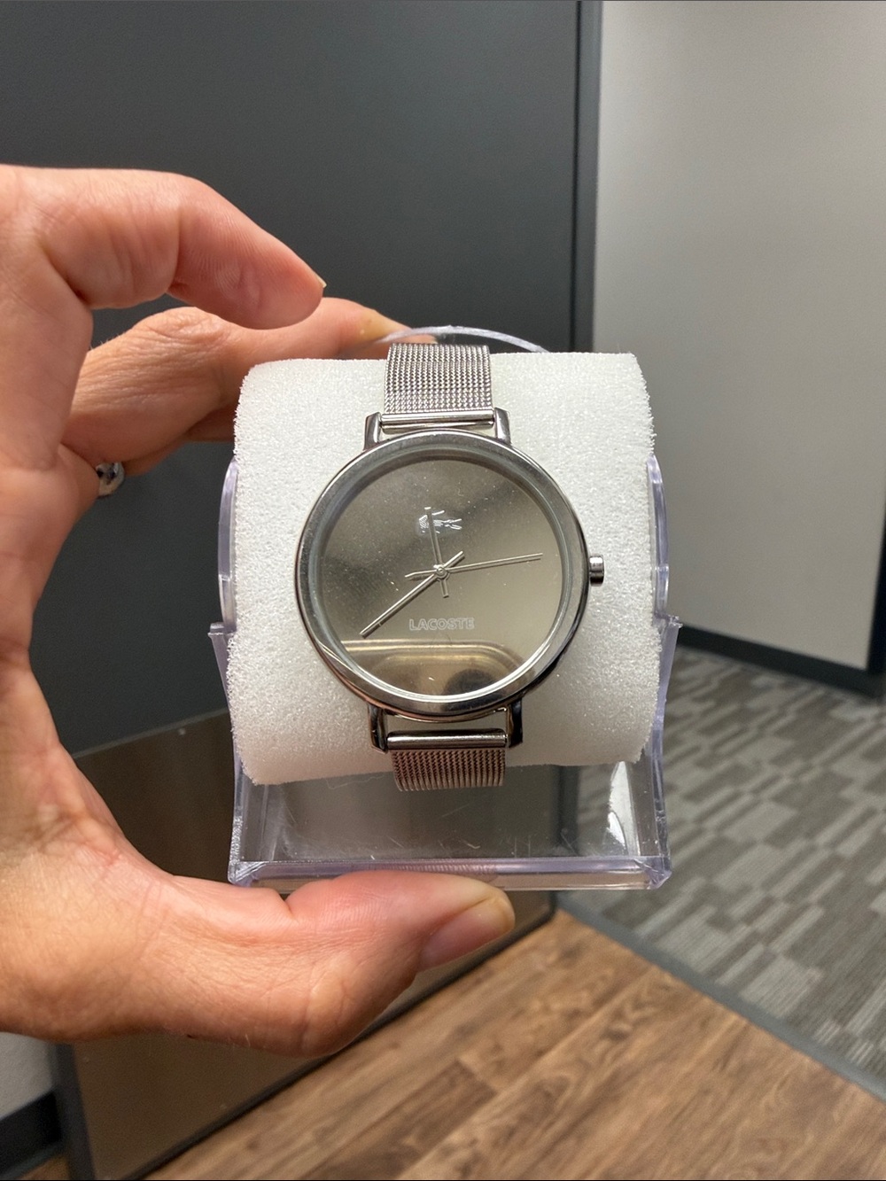 Lacoste Silver Stainless Steel Mesh Strap Watch